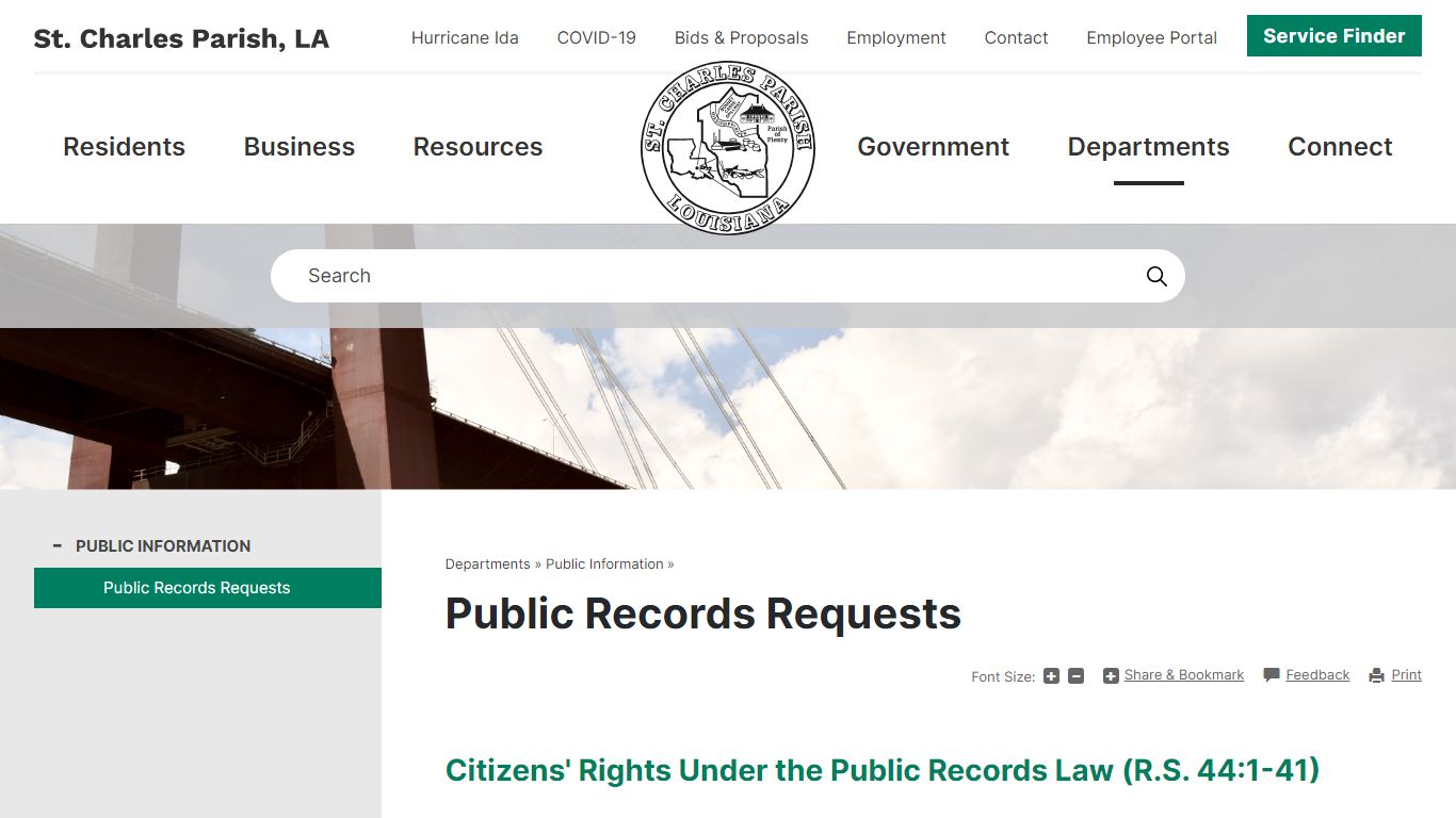 Public Records Requests | St. Charles Parish, LA