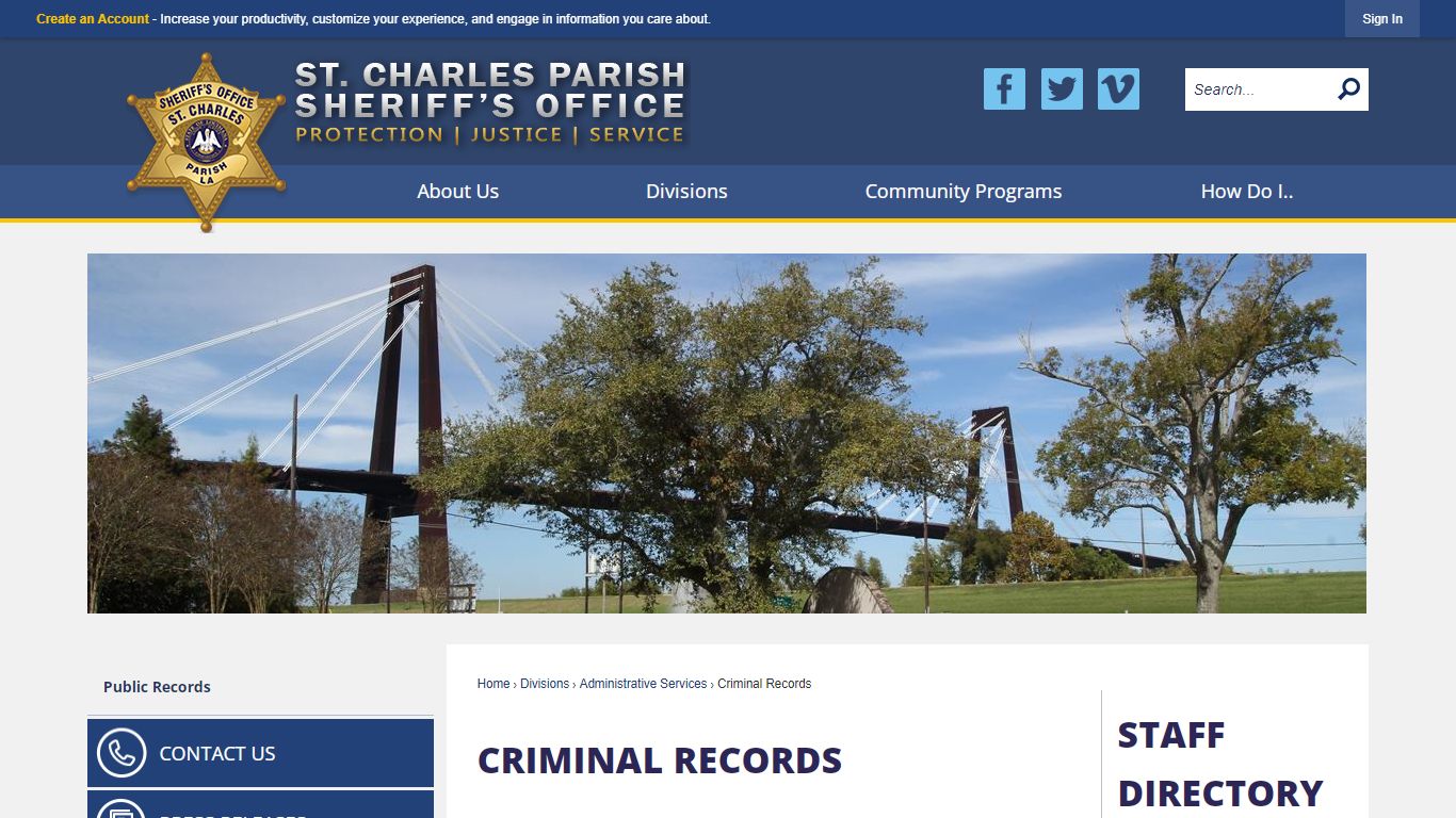 Criminal Records | St. Charles Sheriff, LA - Official Website